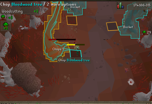 Bloodwood Chopping.webp Chopping regular Bloodwood trees in Vampyrium.