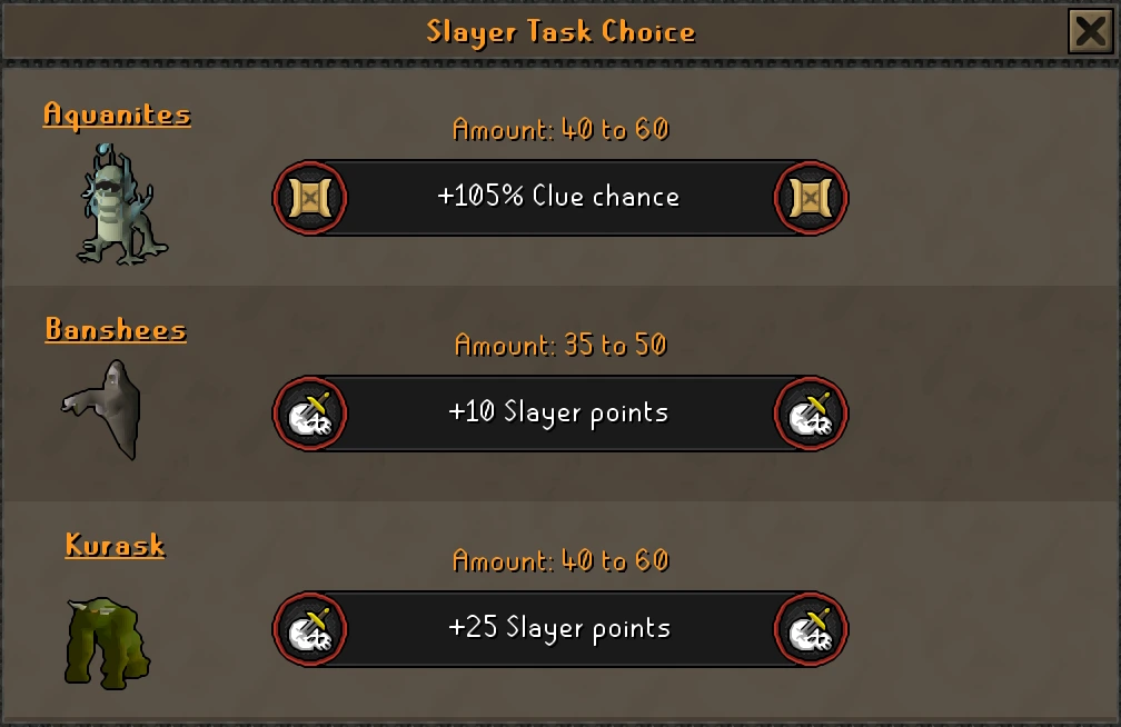 an image showing a list of mortimer task selections