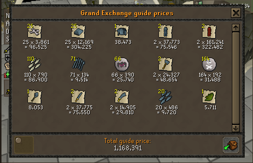 Loot from 30 minutes of killing Rune dragons.