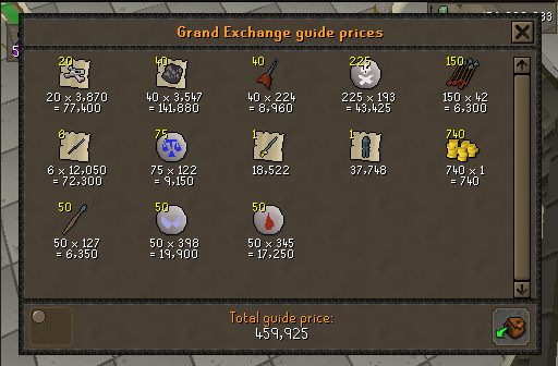 Loot from 30 minutes of killing Brutal black dragons.