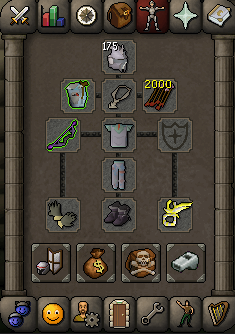 Gear setup for killing Dust devils with a Venator bow.