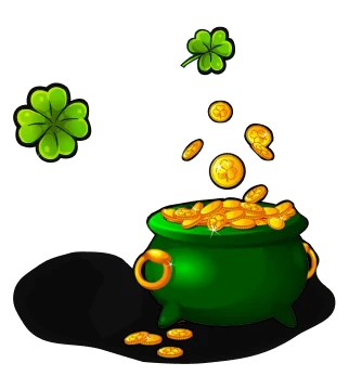 bucket of coins