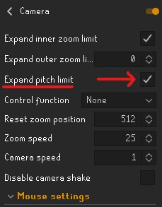 camera settings.webp runelite camera plugin settings