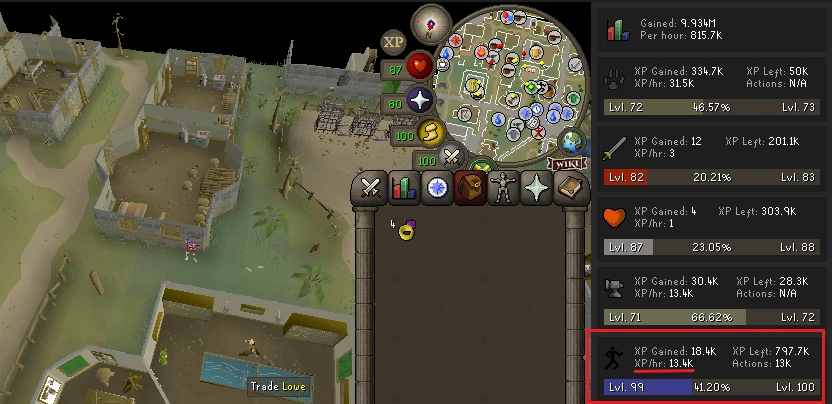 varrock-XP-per-hour.webp Varrock rooftop course showing XP/hr in the sidebar