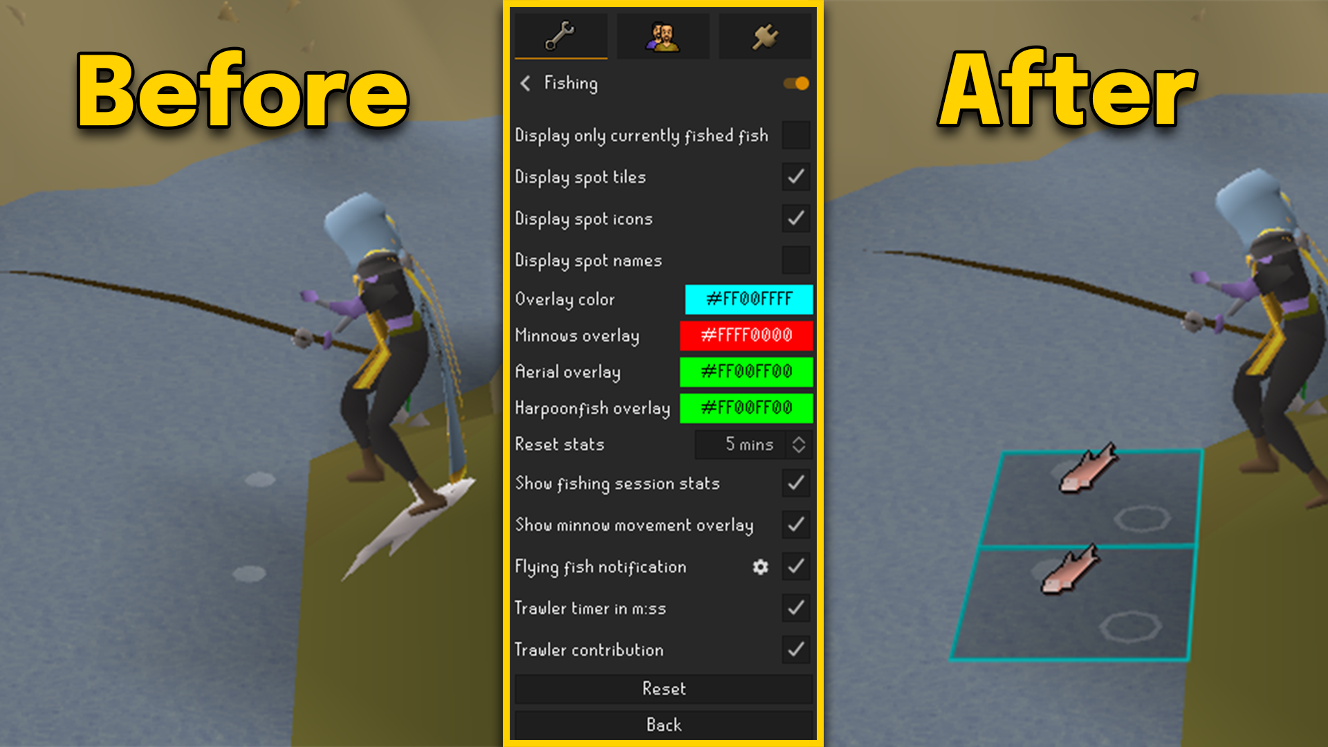 fishing plugin settings