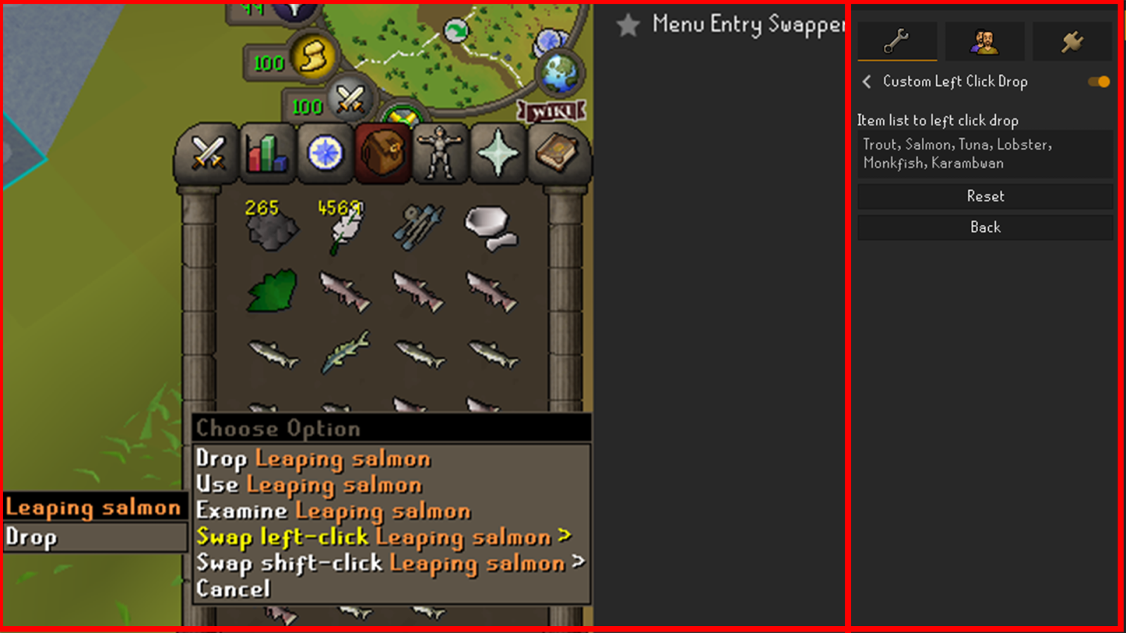 plugins.webp menu entry swapper and left click dropping plugins for fishing