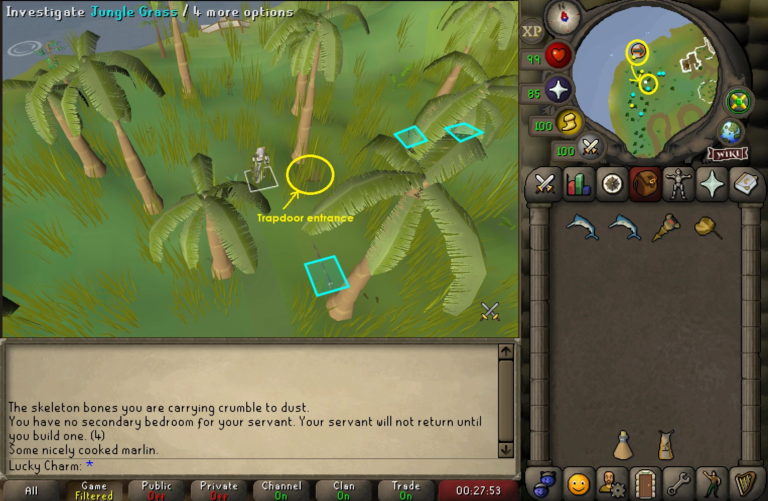 13 mm2 entrance.webp trapdoor into mm2 chinning caves in osrs