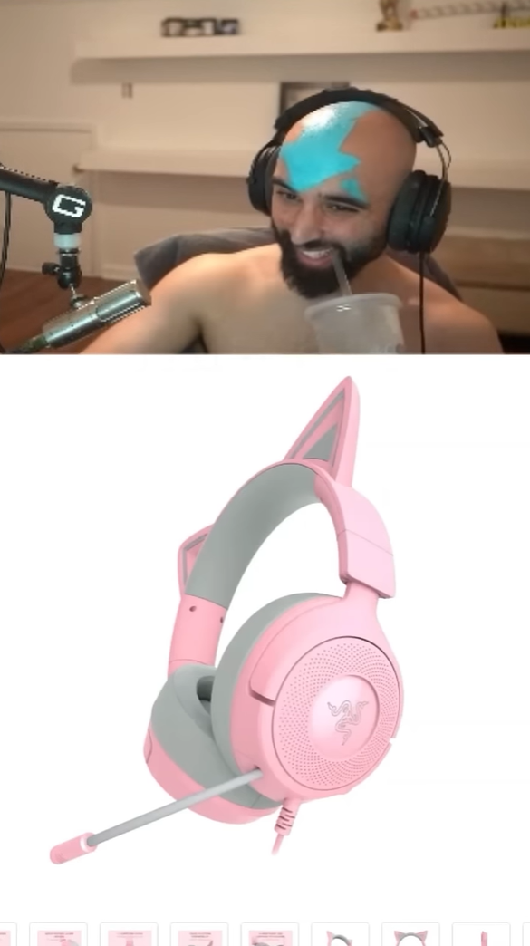 odablocks pink cat headphones