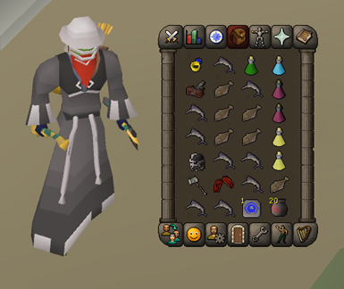 pvp gear and inventory with a void pure account