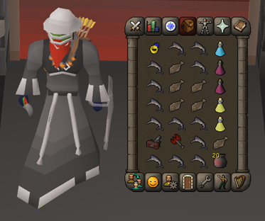 bounty hunter gear and inventory with a void pure account