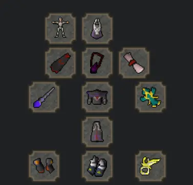 Main gear.webp an image showing the best bursting gear for main accounts