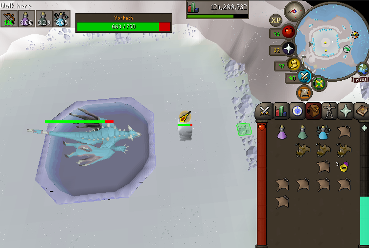 vorkath.webp player fighting with vorkath using ranged gear