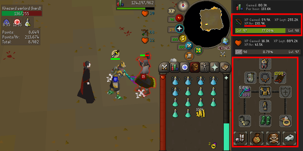 nmz ranged xp rates with gear.webp ranged xp per hour at nightmare zone