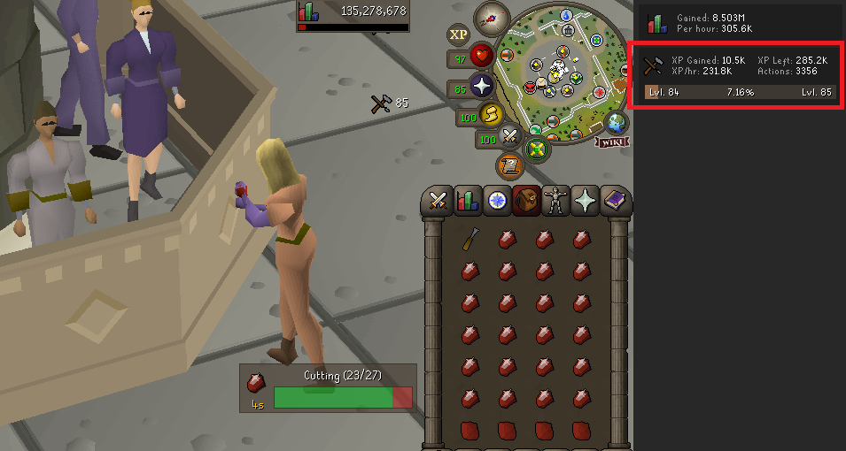 ruby gem xp per hour.webp ruby gem cutting xp per hour