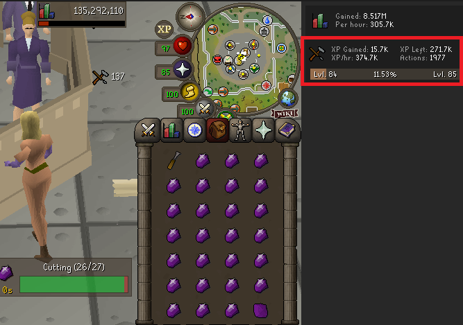 dragonstone gem xp per hour.webp dragonstone gem cutting xp per hour