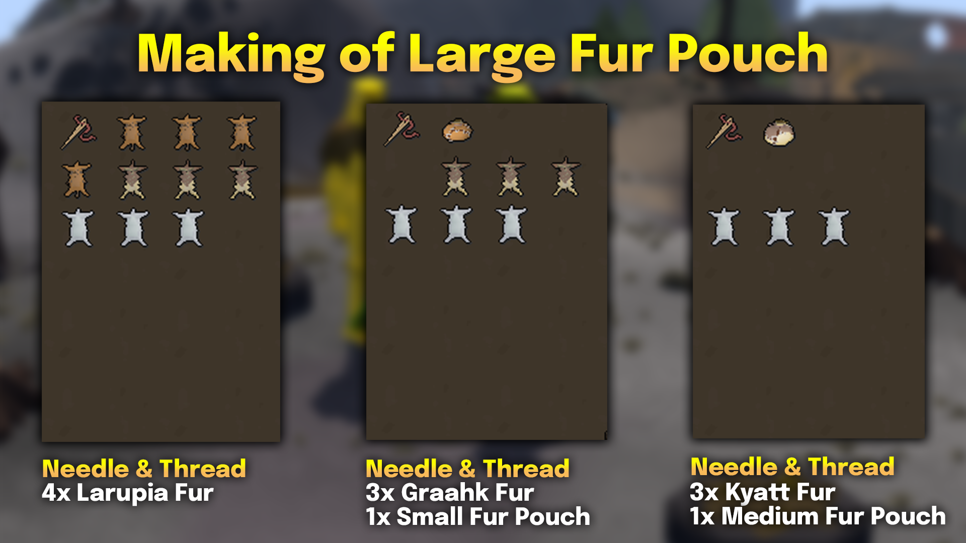 making large fur pouch 