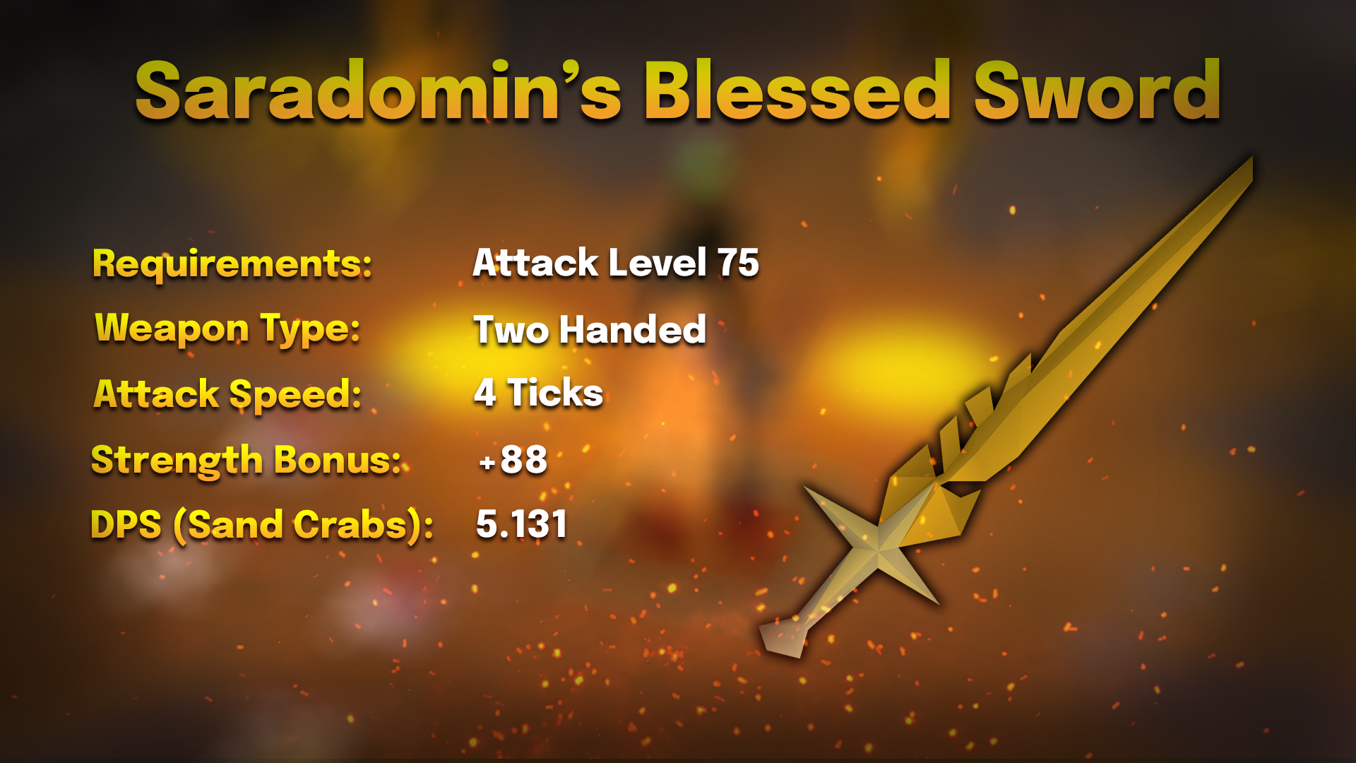 saradomin blessed sword stats for strength training