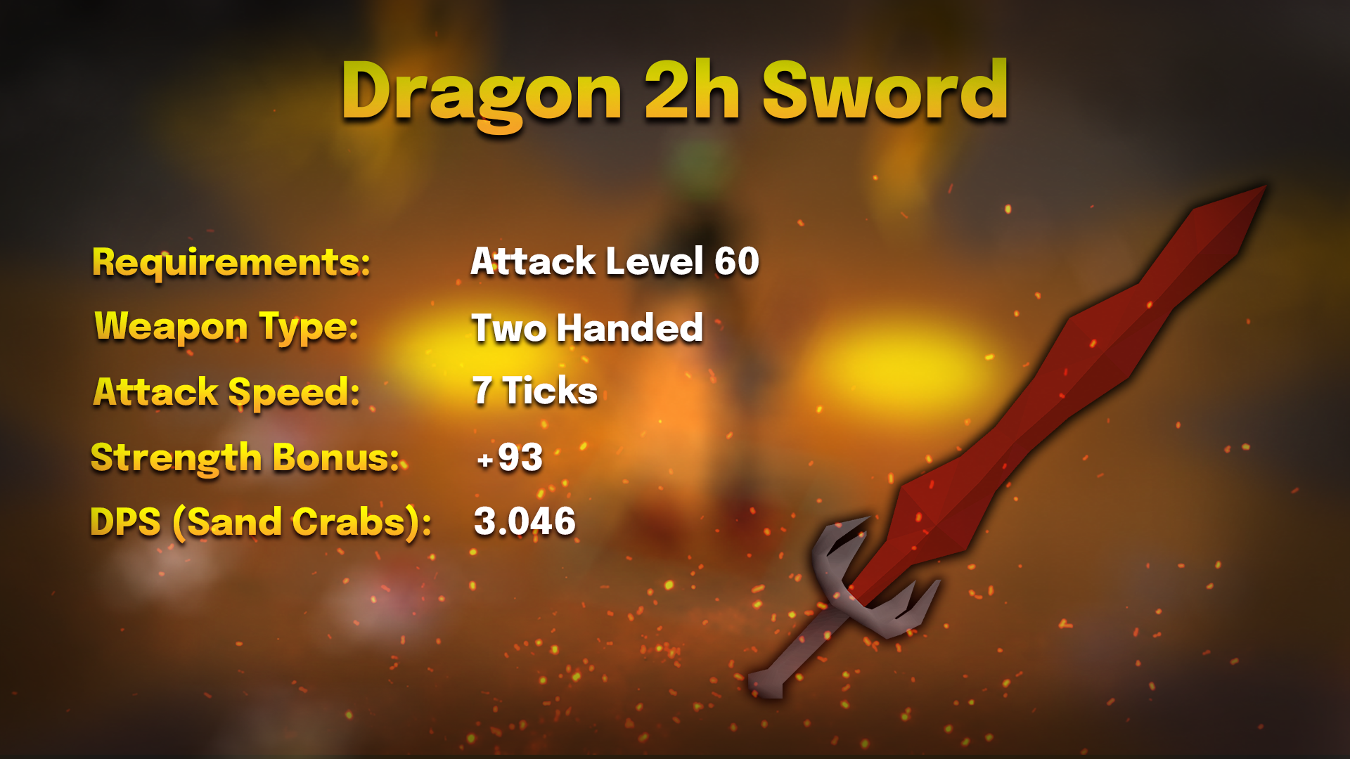 dragon 2h sword stats for strength training