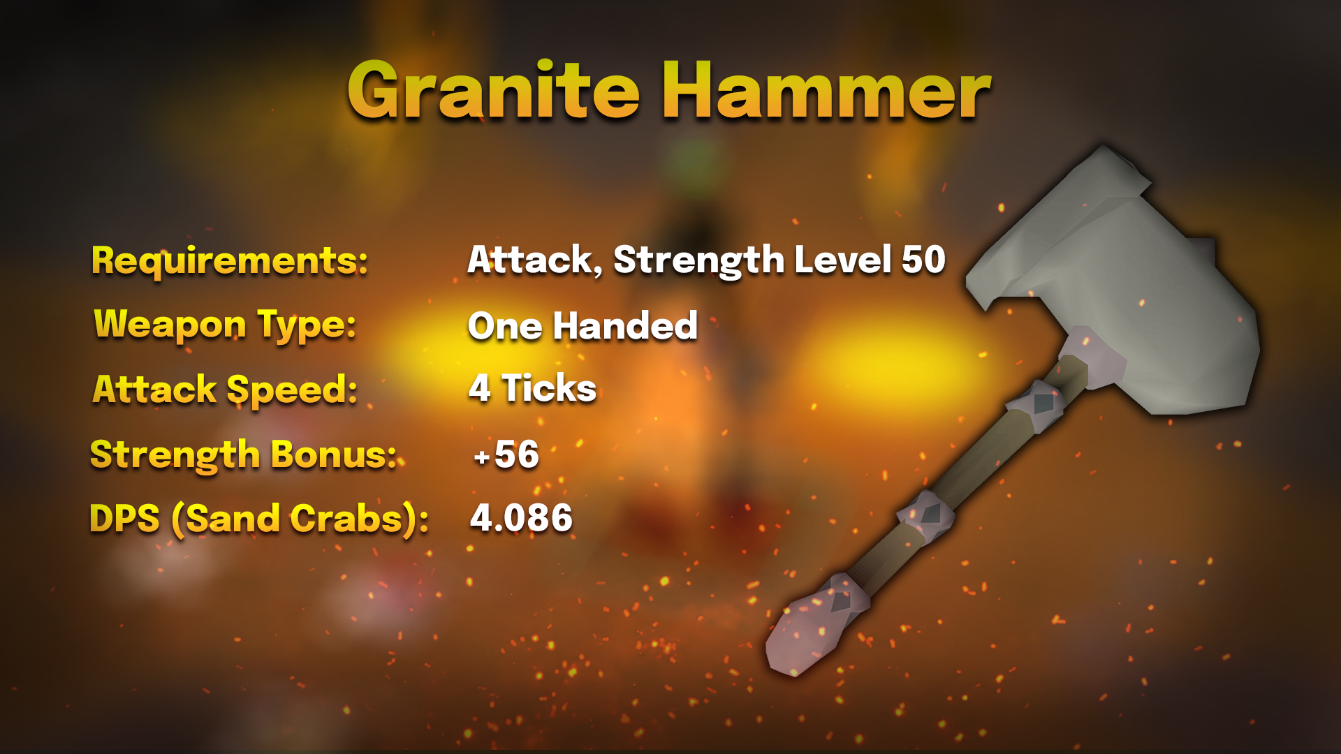 granite hammer stats for strength training