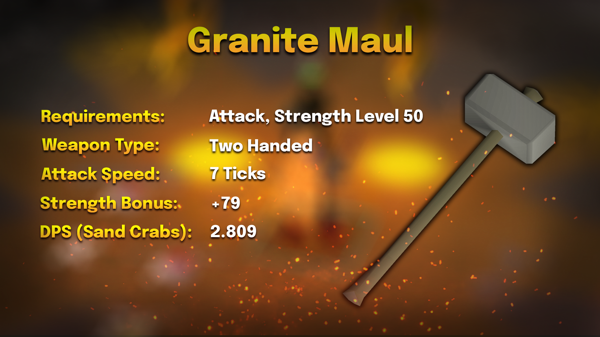 granite maul stats for strength training