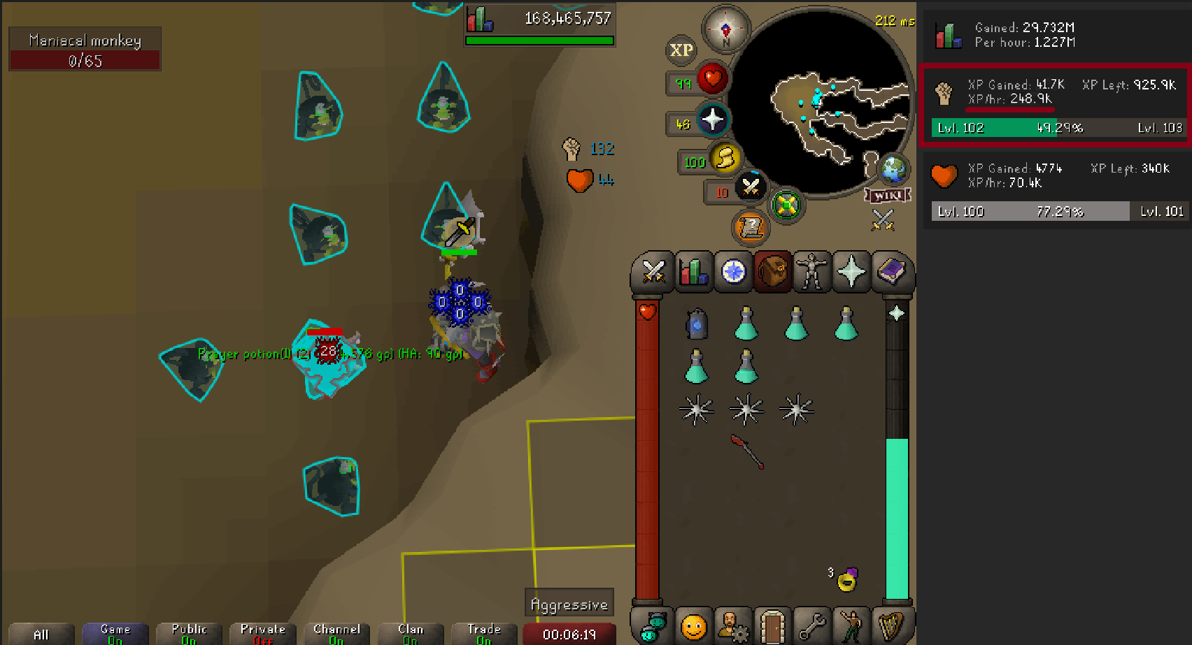 hallowfell chinning at mm2 xp rates