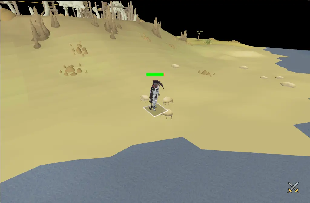 a picture showing Avium Savannah sand crabs spot in OSRS