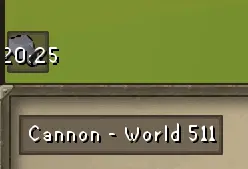 an image displaying the cannon timer in OSRS