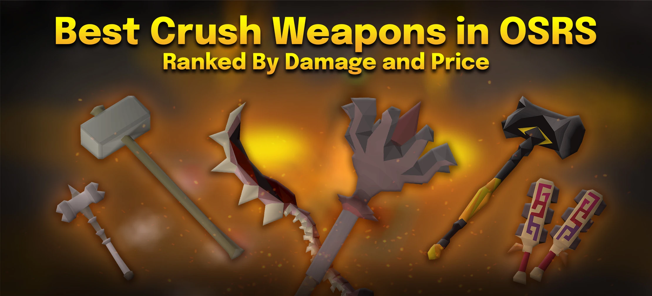 Best Crush Weapons in OSRS, Ranked by Damage and Price