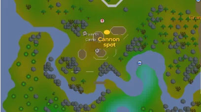 Iorwerth camp cannon spot