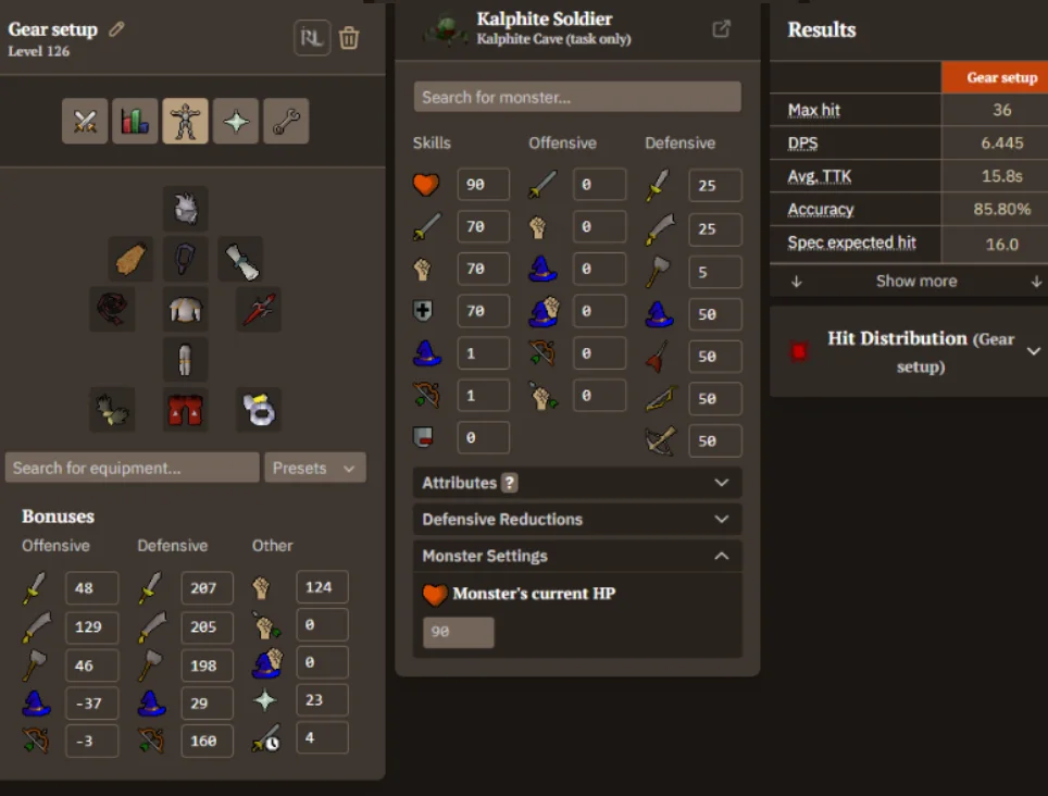 cheaper melee gear setup for Kalphites