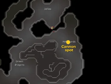 vwilderness slayer cave cannon spots