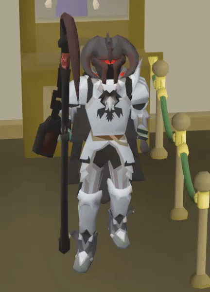 a gif showing a maxed player fletching darts