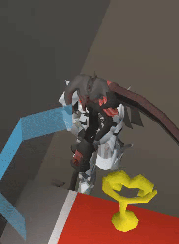 a gif showing a maxed player offer bones to the wilderness altar