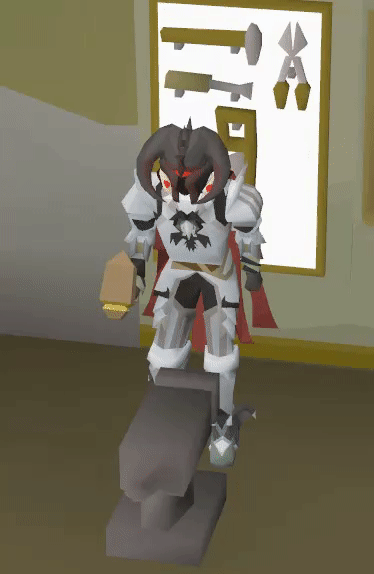 a gif showing a maxed player smithing in OSRS