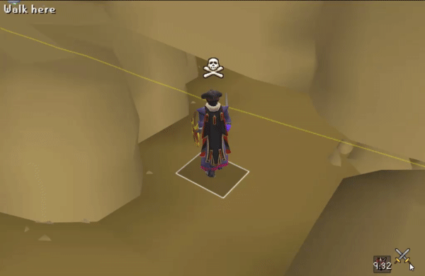 a gif showing how to reset aggro using npc aggression plugin aggro lines