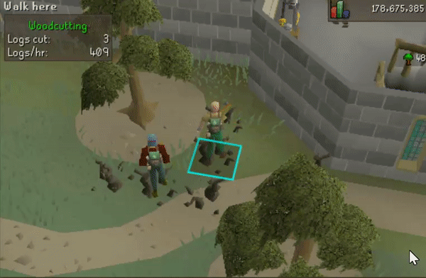 Chopping Anima-infused roots during Rising Roots Forestry event.